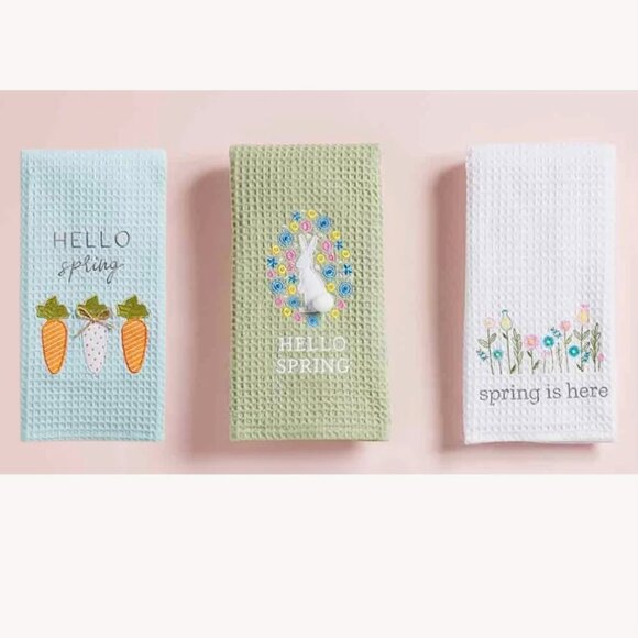 Set/3 Spring Hand Towels - Picture 1 of 6